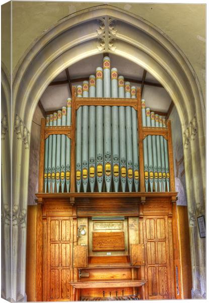 Church Organ Canvas Print by Mike Gorton