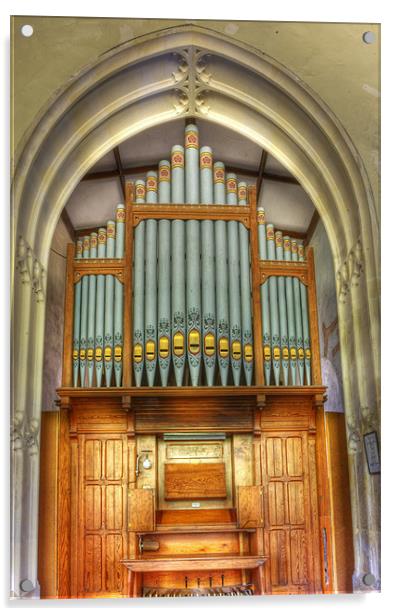 Church Organ Acrylic by Mike Gorton