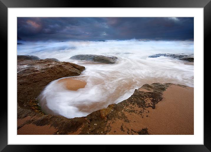 Angry Sea Framed Mounted Print by Mike Dawson