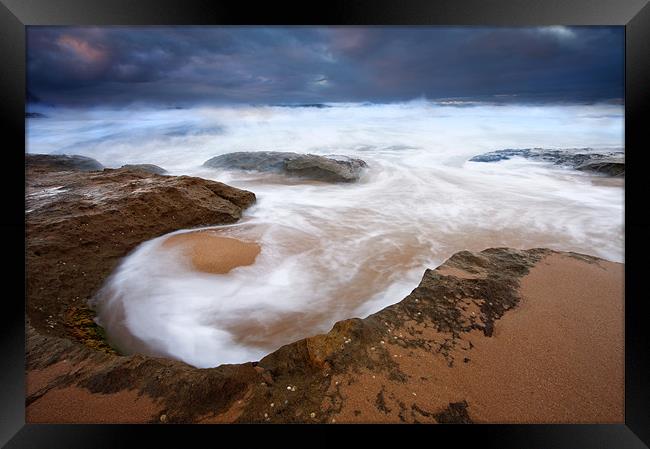 Angry Sea Framed Print by Mike Dawson