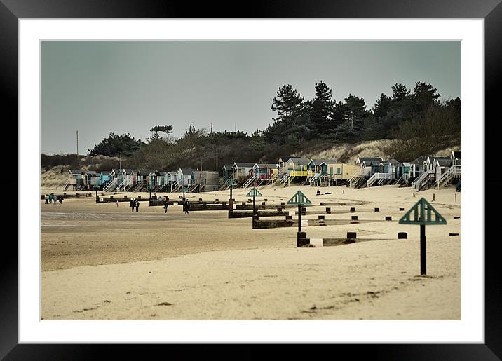 Wells Beach Framed Mounted Print by Stephen Mole