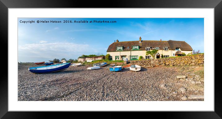 Low Tide at Porlock Weir Framed Mounted Print by Helen Hotson