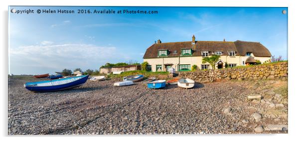 Low Tide at Porlock Weir Acrylic by Helen Hotson