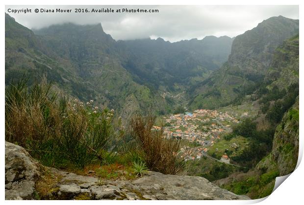The Nuns Valley Madeira Print by Diana Mower