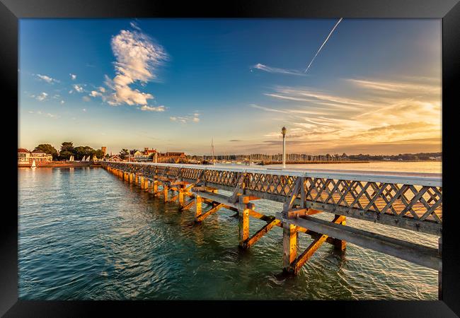 Yarmouth Pier Sunset Framed Print by Wight Landscapes