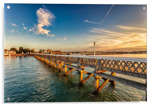 Yarmouth Pier Sunset Acrylic by Wight Landscapes