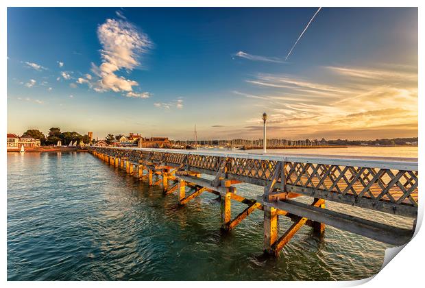 Yarmouth Pier Sunset Print by Wight Landscapes