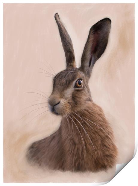 Hare - Eostre - The Hare Goddess Print by Tanya Hall