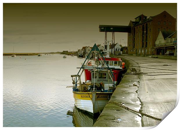 Boats in the Quay Print by Will Black