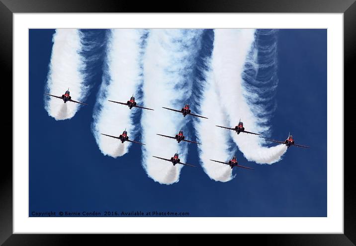 Red Arrows Framed Mounted Print by Bernie Condon