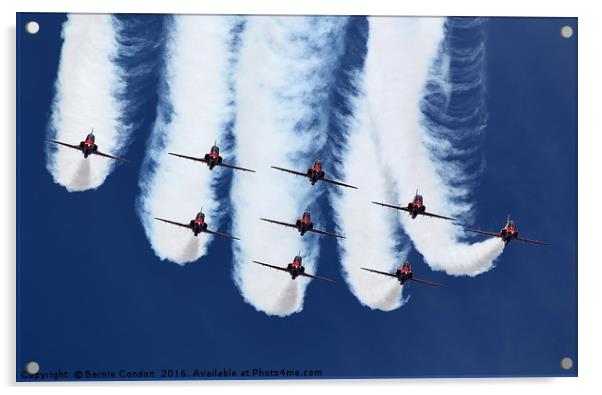 Red Arrows Acrylic by Bernie Condon