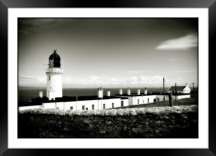 Lighthouse, Walled View Framed Mounted Print by Reg Atkinson