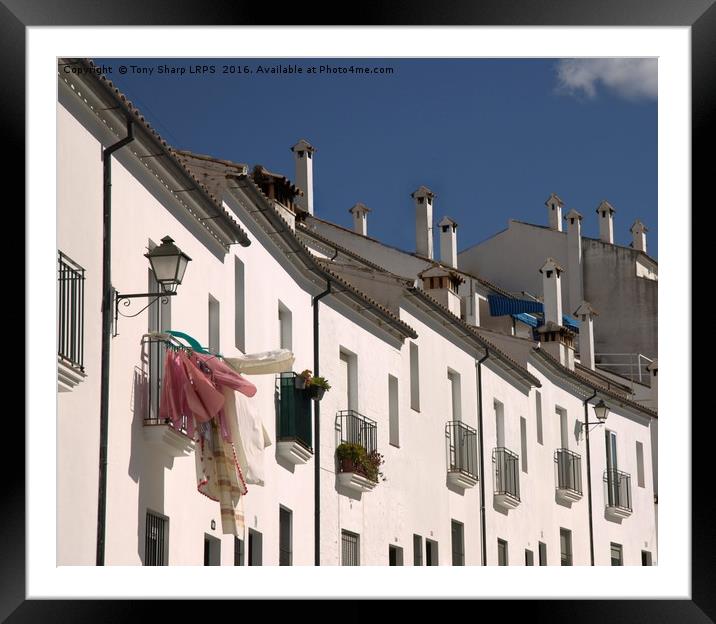 Street Scene- Grazalema, Spain Framed Mounted Print by Tony Sharp LRPS CPAGB