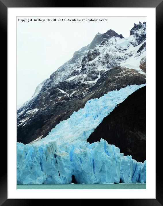 Glacier Spegazzini Framed Mounted Print by Marja Ozwell