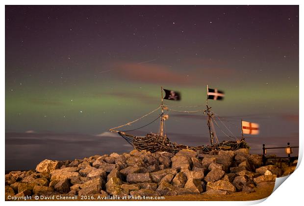 Wirral Aurora Print by David Chennell