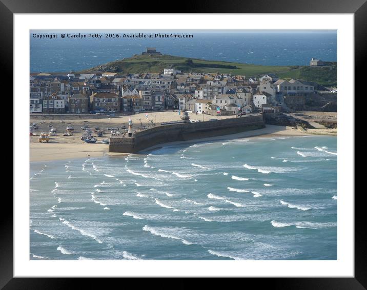 St. Ives, Cornwall Framed Mounted Print by Carolyn Petty
