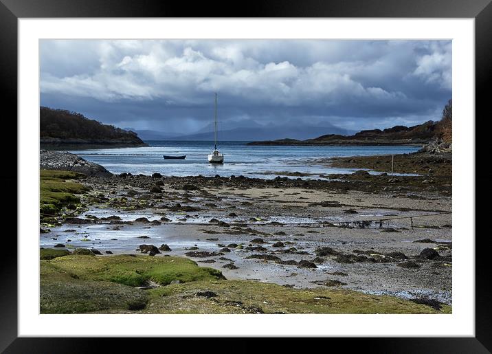 Blue Evening In the Sound of Arisaig Scotland Framed Mounted Print by Jacqi Elmslie