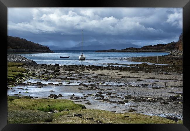Blue Evening In the Sound of Arisaig Scotland Framed Print by Jacqi Elmslie