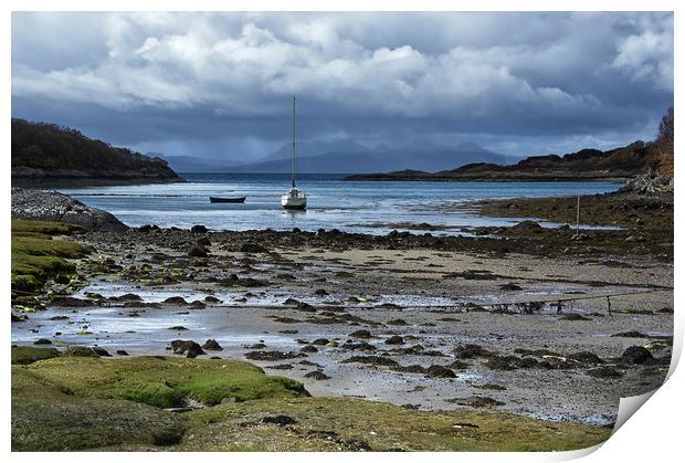 Blue Evening In the Sound of Arisaig Scotland Print by Jacqi Elmslie