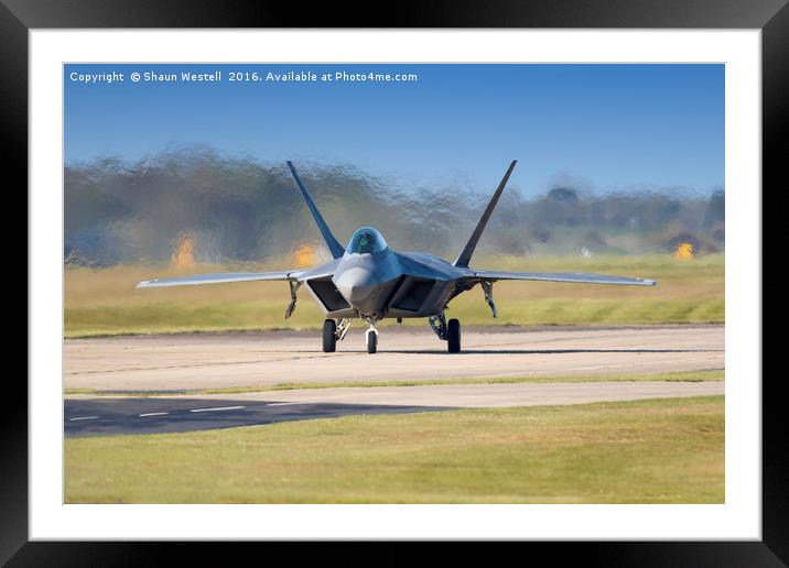 " F22 Raptor - Invasion " Framed Mounted Print by Shaun Westell