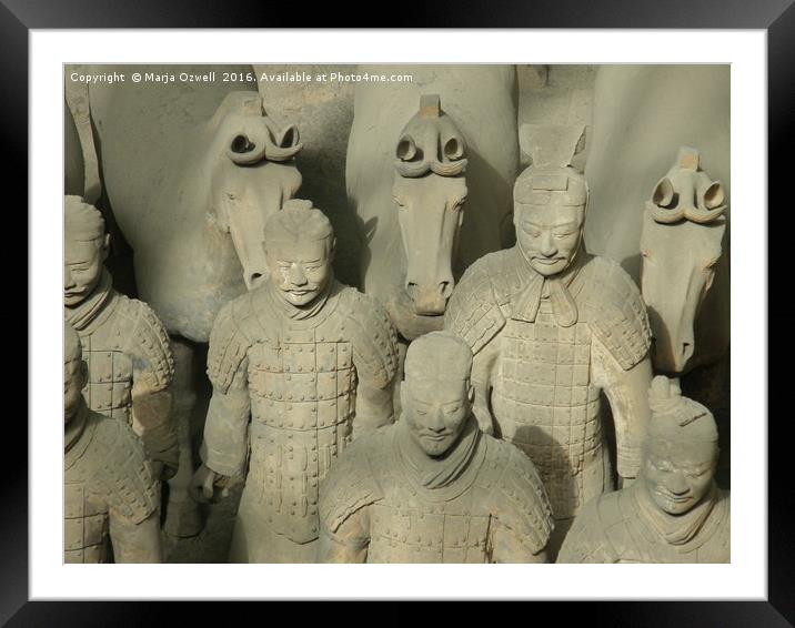Terracotta Army Framed Mounted Print by Marja Ozwell
