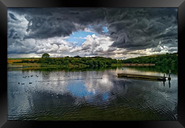 Storm Clouds over Ulley                  Framed Print by Darren Galpin