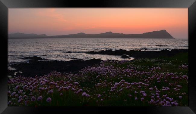 Sunset Ballydavid Framed Print by barbara walsh