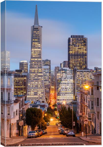 San Francisco Skyline Canvas Print by Martin Williams