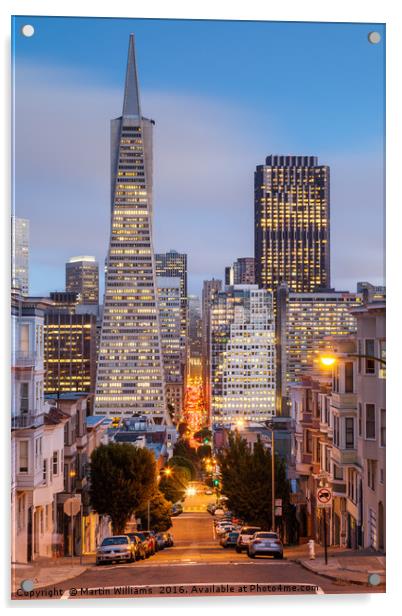 San Francisco Skyline Acrylic by Martin Williams