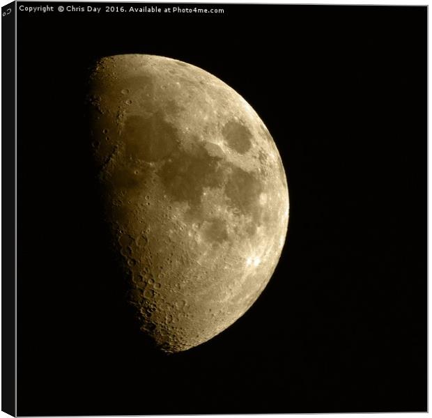 The Moon Canvas Print by Chris Day