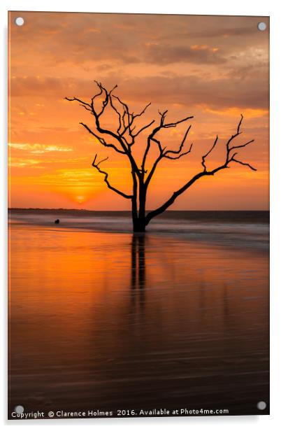 Edisto Island Sunrise V Acrylic by Clarence Holmes