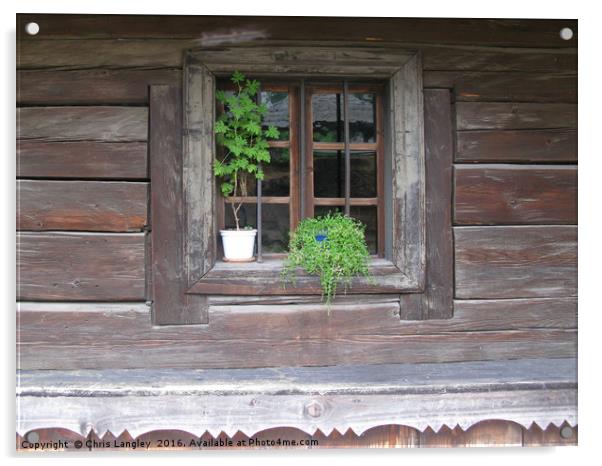 Rural Romanian Farmhouse Window  Acrylic by Chris Langley