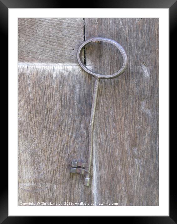 The Key to the Fortified Church, Apold, Romania Framed Mounted Print by Chris Langley
