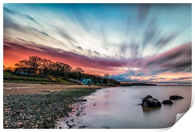 Woodside Bay Isle Of Wight Print by Wight Landscapes