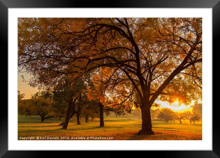 Autumn Morning  Framed Mounted Print by Karl Daniels