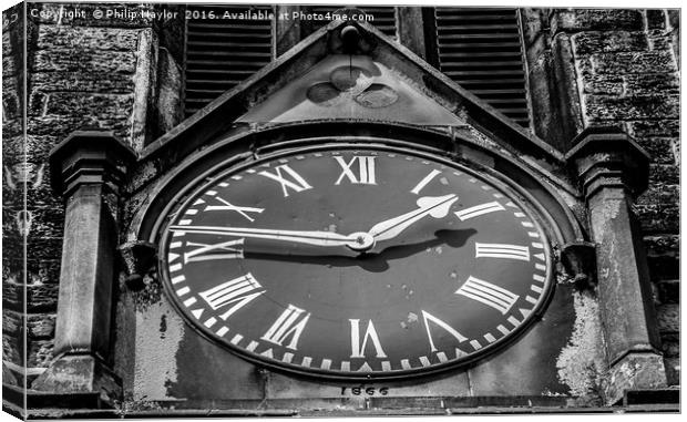 Every Second Counts It's Black and White.......... Canvas Print by Naylor's Photography
