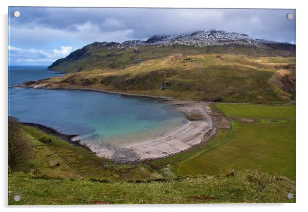 Ben Hiant and Sandy Bay, Ardnamurchan, Scotland Acrylic by Jacqi Elmslie