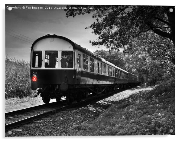 locomotive gone by Acrylic by Derrick Fox Lomax