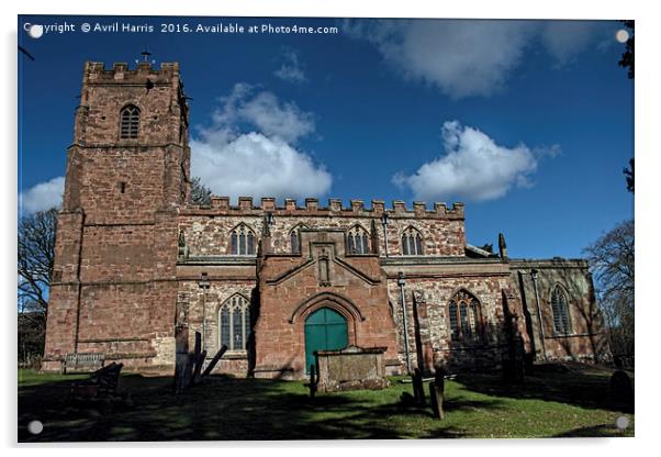 St Botolph's Church, Rugby, Warwickshire Acrylic by Avril Harris