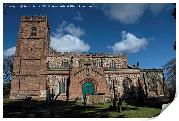 St Botolph's Church, Rugby, Warwickshire Print by Avril Harris