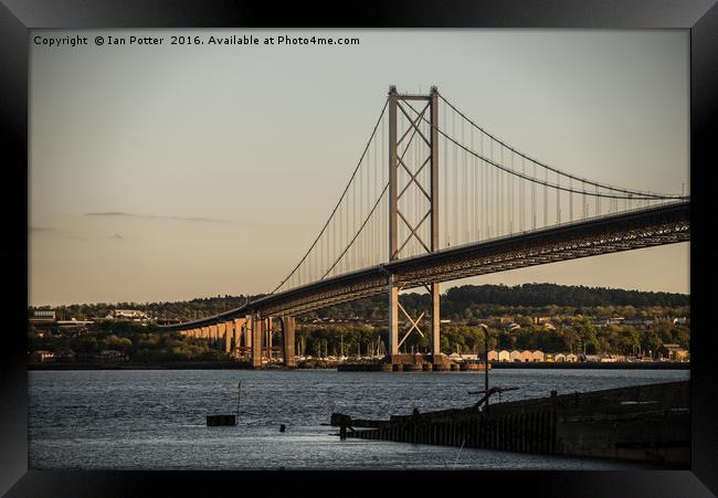 The Forth Road Bridge, Scotland Framed Print by Ian Potter