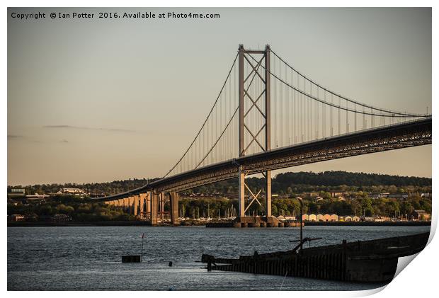 The Forth Road Bridge, Scotland Print by Ian Potter