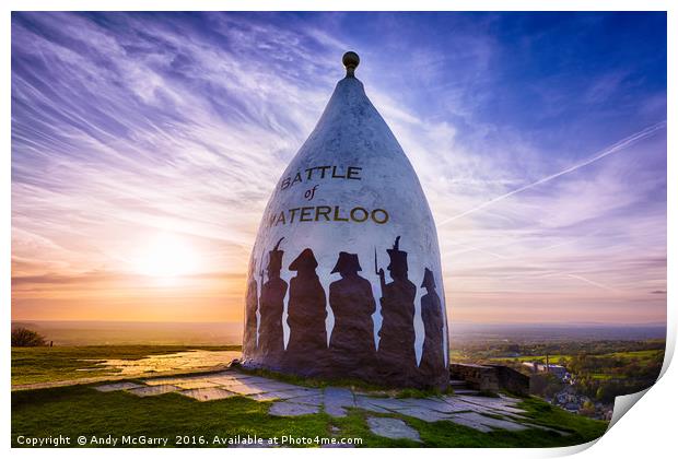 White Nancy Sunset Print by Andy McGarry