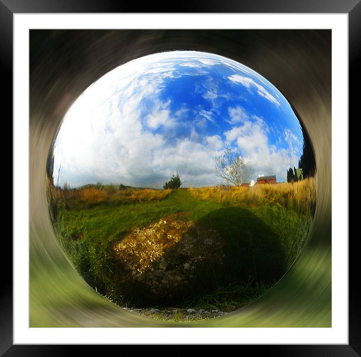 Spherical Object Framed Mounted Print by David (Dai) Meacham