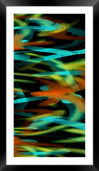 abstract graffiti panel Framed Mounted Print by Heather Newton