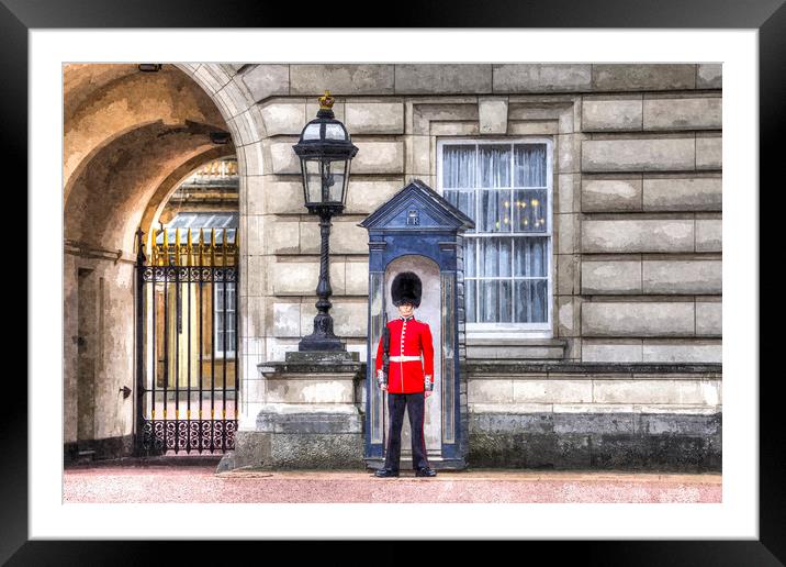 Buckingham Palace Queens Guard Art Framed Mounted Print by David Pyatt
