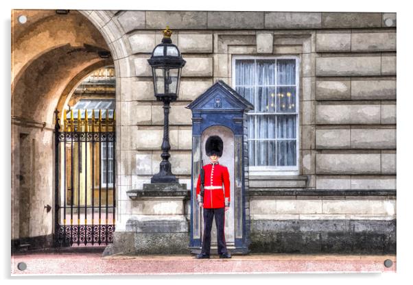 Buckingham Palace Queens Guard Art Acrylic by David Pyatt