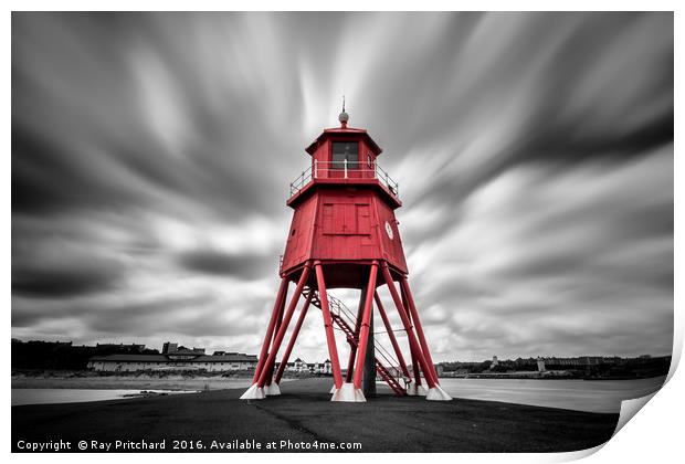 Herd Lighthouse  Print by Ray Pritchard