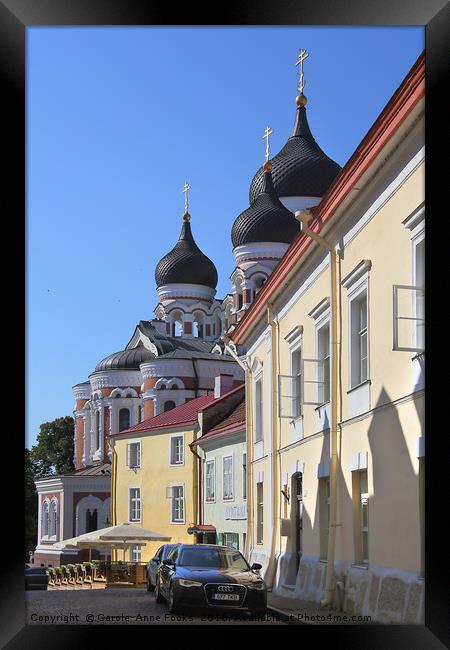 Medieval Street, Old Town, Tallinn, Estonia Framed Print by Carole-Anne Fooks