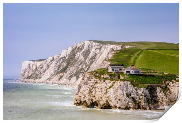 Fort Redoubt and Tennyson Down Print by Wight Landscapes